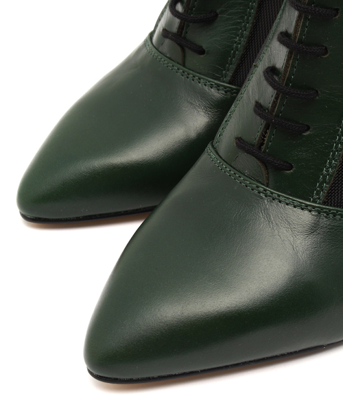 VIA BUS STOP(ヴィアバスストップ)の「GARDENIA レースアップブーティ(ブーティ・レディース・グリーン系・38/37/36/35)」の8枚目の写真