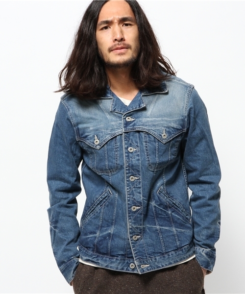 NATAL DESIGN（ネイタルデザイン）の「【ネイタルデザイン】N102 デニムジャケット ダメージ/ N102 Denim Jacket-REAL DAMAGE（デニムジャケット・メンズ・チェック/インディゴブルー・MEDIUM/LARGE/SMALL/X-SMALL）」の2枚目の写真