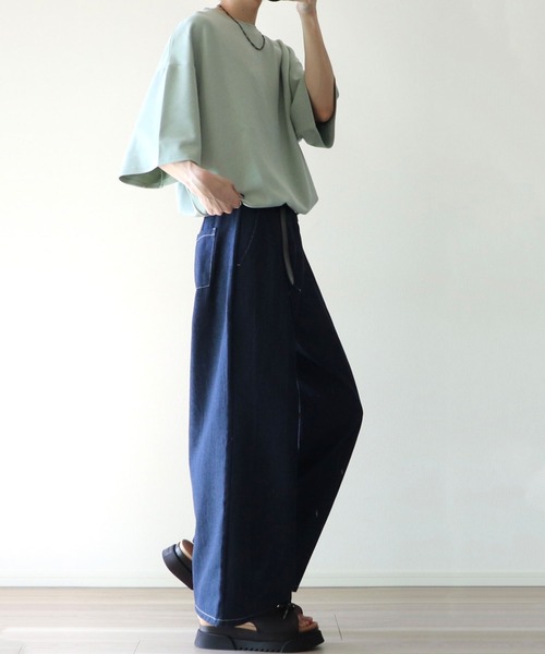 LILL（リル）の「7分袖Tシャツ（Tシャツ/カットソー・メンズ・ブルー・S）」の14枚目の写真