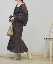 Brownie | Brownie コットンレースフレアー切替スカート(スカート)