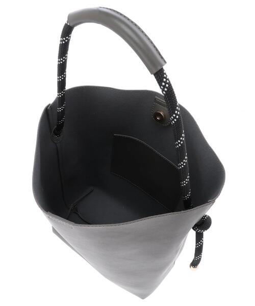 Green Parks(グリーンパークス)の「・コードハンドルビッグトート*(トートバッグ・レディース・グレー/ベージュ/ライトグレー・FREE)」の19枚目の写真