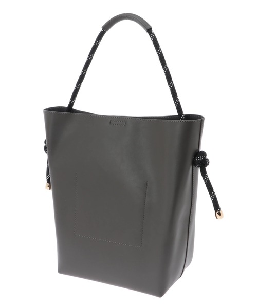 Green Parks(グリーンパークス)の「・コードハンドルビッグトート*(トートバッグ・レディース・グレー/ベージュ/ライトグレー・FREE)」の5枚目の写真