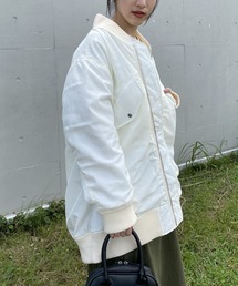 AS KNOW AS PINKY | ミリタリー見せスタイル ロングMA-1(ミリタリージャケット)