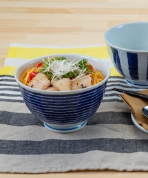 salle de bal（サルデバル）の「【 indigo aidama / インディゴ アイダマ 】面取軽量 お好み丼 / お茶碗(大) 3256567  SIT（食器）」