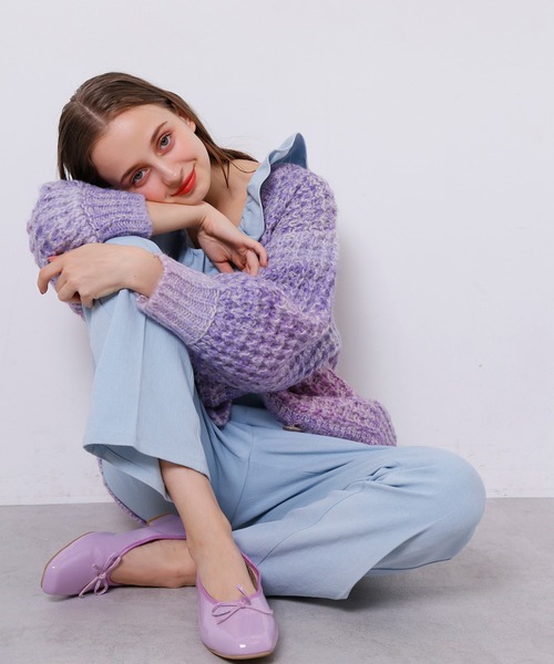 Seemi. byNICECLAUP（ シーミーバイナイスクラップ）の「マルチカラーニットカーディガン（カーディガン/ボレロ・レディース・レインボー/ピンク系その他・FREE）」の10枚目の写真