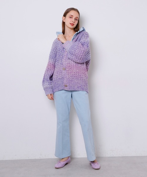 Seemi. byNICECLAUP（ シーミーバイナイスクラップ）の「マルチカラーニットカーディガン（カーディガン/ボレロ・レディース・レインボー/ピンク系その他・FREE）」の18枚目の写真