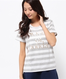【CIAOPANIC TYPY】ボーダー箔プリントTシャツ