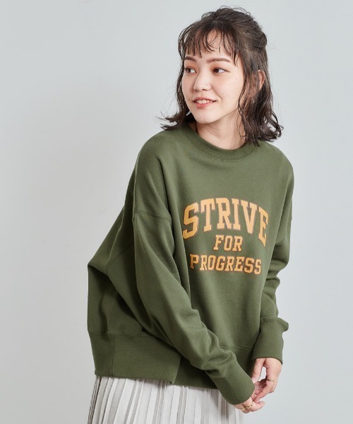 cepo(セポ)の「カレッジロゴスウェット(スウェット・レディース・チャコール/グレー/カーキ/ブルー・M)」の3枚目の写真