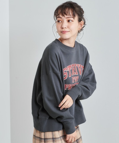 cepo(セポ)の「カレッジロゴスウェット(スウェット・レディース・チャコール/グレー/カーキ/ブルー・M)」の13枚目の写真