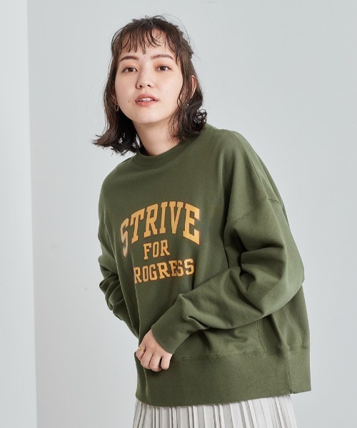 cepo(セポ)の「カレッジロゴスウェット(スウェット・レディース・チャコール/グレー/カーキ/ブルー・M)」の18枚目の写真