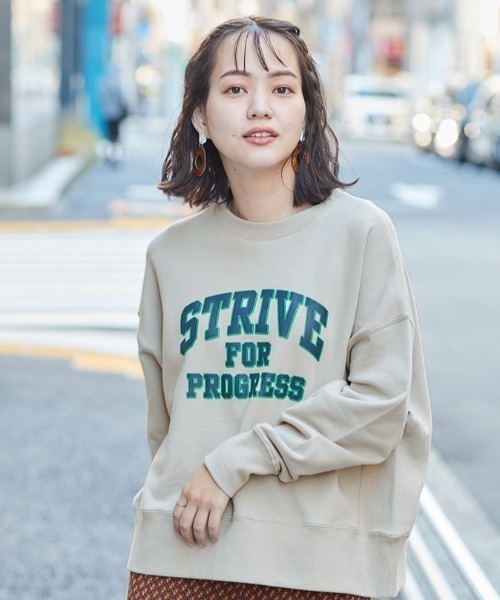 cepo(セポ)の「カレッジロゴスウェット(スウェット・レディース・チャコール/グレー/カーキ/ブルー・M)」の5枚目の写真