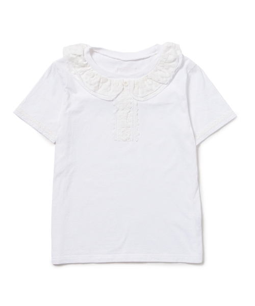 BEAMS BOY(ビームスボーイ)の「TORI-TO / レース Tシャツ(Tシャツ/カットソー・レディース・ホワイト/ネイビー・ONE SIZE)」の12枚目の写真
