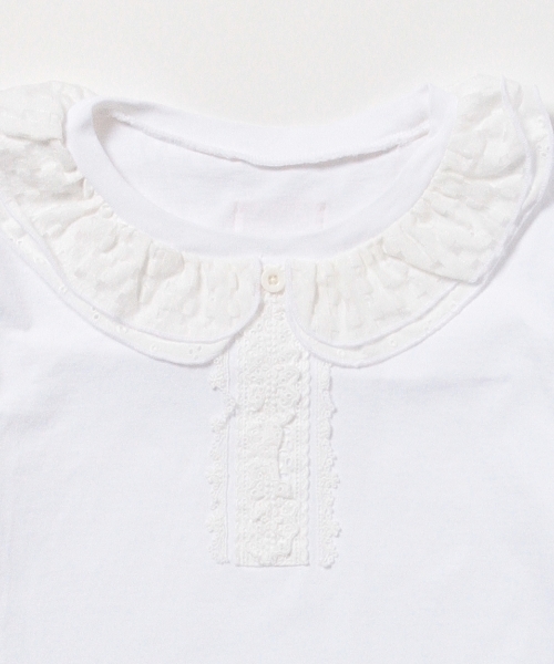 BEAMS BOY(ビームスボーイ)の「TORI-TO / レース Tシャツ(Tシャツ/カットソー・レディース・ホワイト/ネイビー・ONE SIZE)」の7枚目の写真