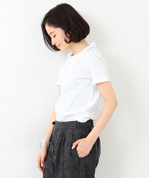 BEAMS BOY(ビームスボーイ)の「TORI-TO / レース Tシャツ(Tシャツ/カットソー・レディース・ホワイト/ネイビー・ONE SIZE)」の20枚目の写真