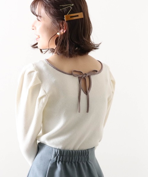 Cheek(チーク)の「パワーショルダー2Wayインナーニットプルオーバー(ニット/セーター・レディース・ブラック/ベージュ/アイボリー・MEDIUM)」の17枚目の写真