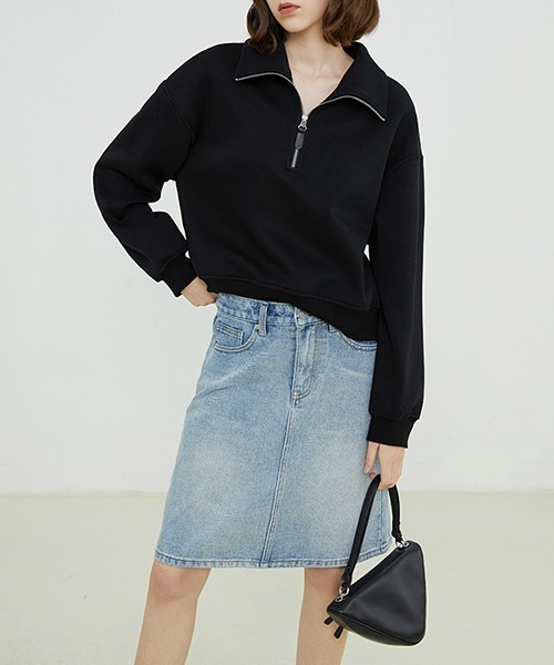 Fano Studios（ファノ ストゥディオズ）の「【Fano Studios】Zipper polo fleece sweater FD21S149（スウェット・レディース・ブラック・S/M/L）」の14枚目の写真