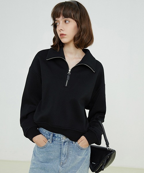 Fano Studios（ファノ ストゥディオズ）の「【Fano Studios】Zipper polo fleece sweater FD21S149（スウェット・レディース・ブラック・S/M/L）」の15枚目の写真