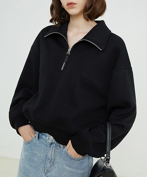 Fano Studios（ファノ ストゥディオズ）の「【Fano Studios】Zipper polo fleece sweater FD21S149（スウェット・レディース・ブラック・S/M/L）」の16枚目の写真