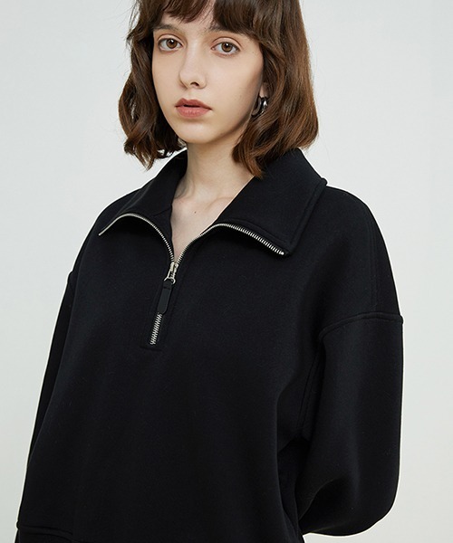 Fano Studios（ファノ ストゥディオズ）の「【Fano Studios】Zipper polo fleece sweater FD21S149（スウェット・レディース・ブラック・S/M/L）」の17枚目の写真