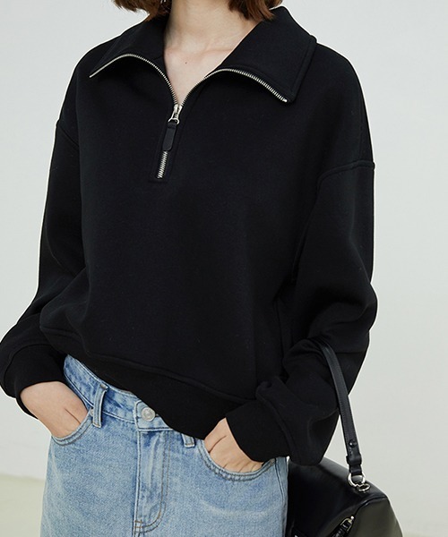 Fano Studios（ファノ ストゥディオズ）の「【Fano Studios】Zipper polo fleece sweater FD21S149（スウェット・レディース・ブラック・S/M/L）」の18枚目の写真