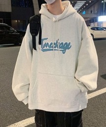 刺繍ワッペンロゴスウェットパーカー