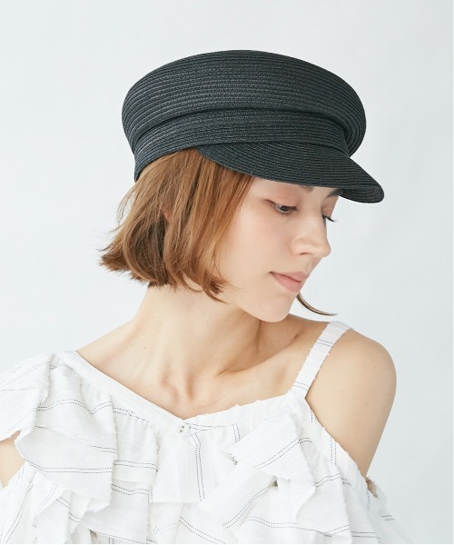 Chapeau d' O(シャポードオー)の「Chapeau d' O Paper Braid Casquette(キャスケット・レディース・ブラック/ベージュ・57cm)」の20枚目の写真