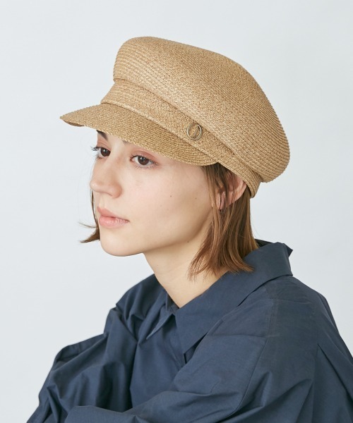 Chapeau d' O(シャポードオー)の「Chapeau d' O Paper Braid Casquette(キャスケット・レディース・ブラック/ベージュ・57cm)」の8枚目の写真