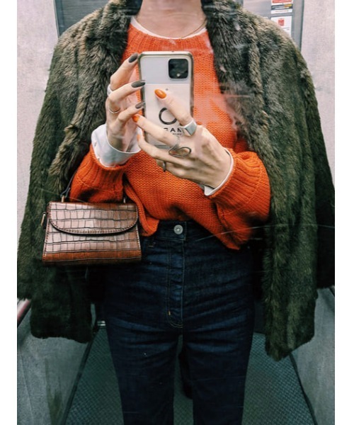 MOUSSY（マウジー）の「MINI GRAB バッグ（ショルダーバッグ・レディース・ブラック/ブラウン/ライトベージュ・FREE）」の22枚目の写真