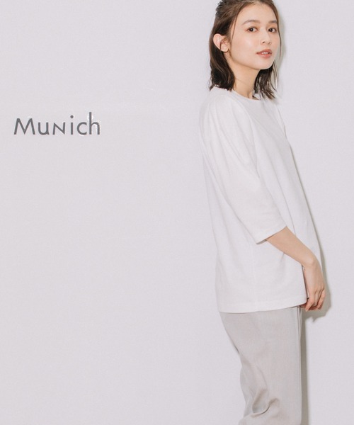 Munich(ミューニック)の「40/2コットンジャージーパフスリーブトップス(Tシャツ/カットソー・レディース・ホワイト/ライトベージュ/ブラック/グリーン・FREE)」の22枚目の写真