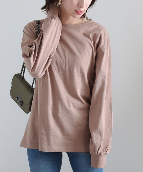 ElegChic(エレグシック)の「プチハイネック ロング スリーブプルオーバー(Tシャツ/カットソー・レディース・オフホワイト/グレイッシュベージュ/杢グレー/モカ/ブラック・M/XL/L/3L/4L)」の14枚目の写真