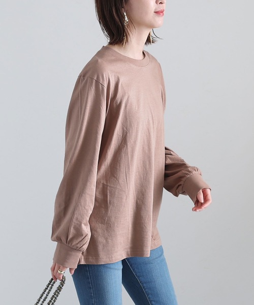 ElegChic(エレグシック)の「プチハイネック ロング スリーブプルオーバー(Tシャツ/カットソー・レディース・オフホワイト/グレイッシュベージュ/杢グレー/モカ/ブラック・M/XL/L/3L/4L)」の15枚目の写真