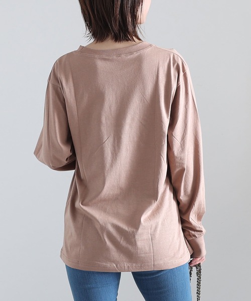 ElegChic(エレグシック)の「プチハイネック ロング スリーブプルオーバー(Tシャツ/カットソー・レディース・オフホワイト/グレイッシュベージュ/杢グレー/モカ/ブラック・M/XL/L/3L/4L)」の16枚目の写真