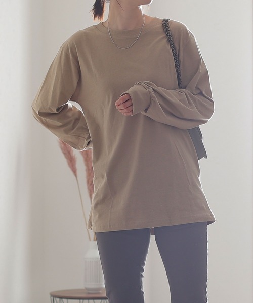 ElegChic(エレグシック)の「プチハイネック ロング スリーブプルオーバー(Tシャツ/カットソー・レディース・オフホワイト/グレイッシュベージュ/杢グレー/モカ/ブラック・M/XL/L/3L/4L)」の18枚目の写真