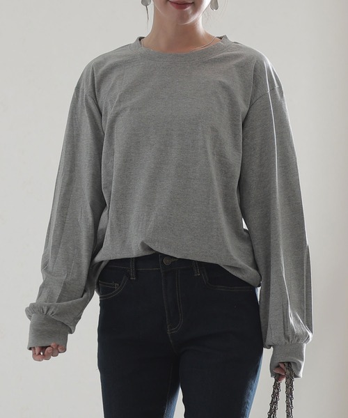 ElegChic(エレグシック)の「プチハイネック ロング スリーブプルオーバー(Tシャツ/カットソー・レディース・オフホワイト/グレイッシュベージュ/杢グレー/モカ/ブラック・M/XL/L/3L/4L)」の22枚目の写真