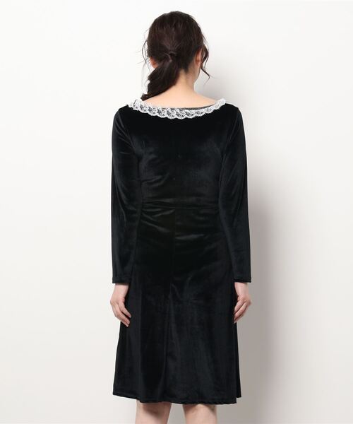 MAISON DE THERESE（メゾン ド テレーズ）の「レースネックベルベットワンピース（ワンピース・レディース・ブラック・MEDIUM）」の8枚目の写真
