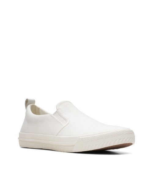 Clarks(クラークス)の「【ネット限定】Roxby Step / ロクスビーステップ (ホワイトキャンバス)(スニーカー・メンズ・ホワイト・UK10/UK9/UK8/UK7/UK6)」の2枚目の写真