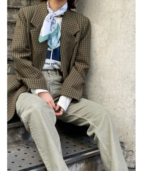 MOUSSY（マウジー）の「ORIENTAL PATTERN スカーフ（バンダナ/スカーフ・レディース・ライトベージュ/ホワイト・FREE）」の14枚目の写真