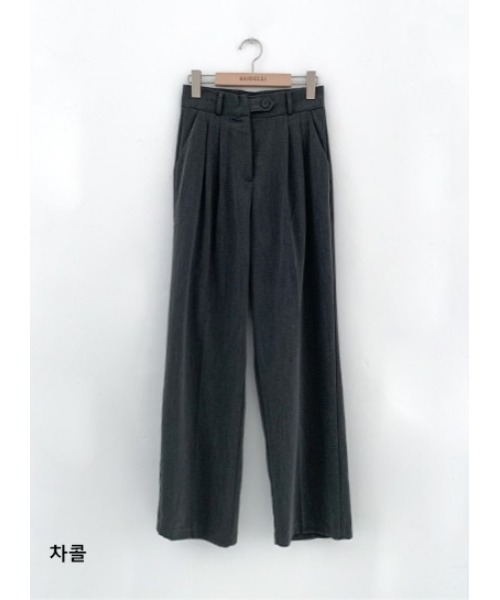 BEIDELLI（ベイデリー）の「[BELLIDE MADE] ハイウエストタックスラックス（スラックス・レディース・チャコールグレー/ベージュ・SMALL/MEDIUM/LARGE）」の10枚目の写真