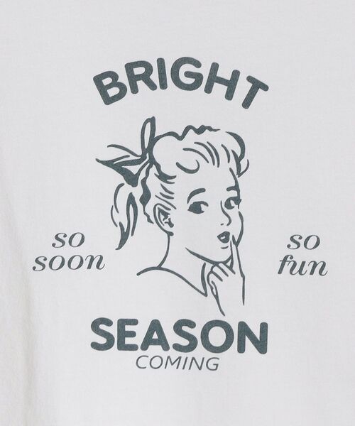 SHIPS（シップス）の「*オーガニックコットンレトロプリントTEE◆（Tシャツ/カットソー・レディース・ホワイト/ライトホワイト/ベージュ/ベージュ系/チャコールグレー/グレー系/ダークグレー・ONE SIZE）」の9枚目の写真