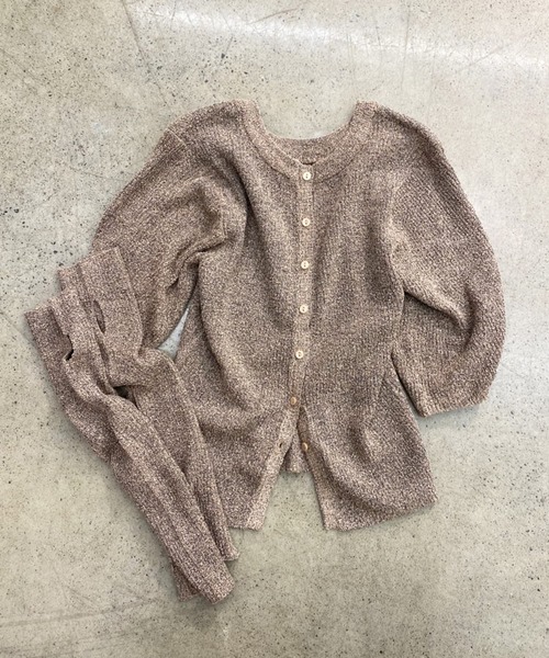 Kastane（カスタネ）の「【SETアイテム】アームウォーマー付ループヤーンニット（ニット/セーター・レディース・ベージュ/ピンク/グリーン・FREE）」の3枚目の写真