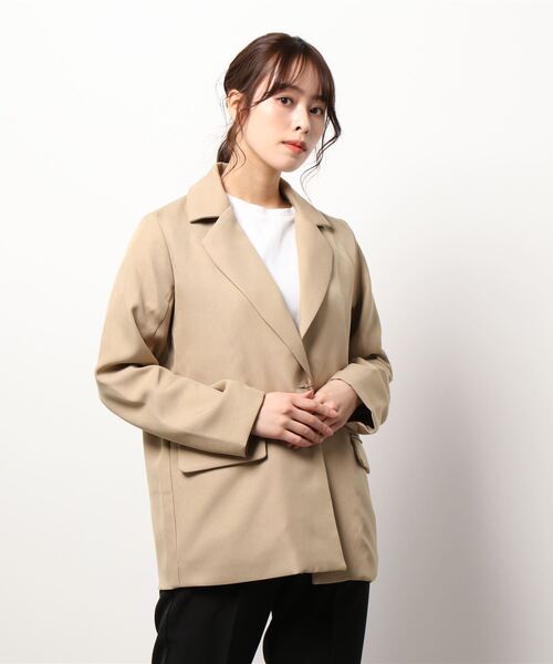 KOBE LETTUCE（コウベレタス）の「ベーシックテーラードジャケット（テーラードジャケット・レディース・グレー系/ベージュ/ブラック/ホワイト系・FREE）」の10枚目の写真