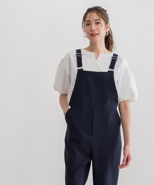 Pierrot（ピエロ）の「ストレートサロペット（サロペット/オーバーオール・レディース・ブラック/カーキ/ネイビー・M/L）」の8枚目の写真
