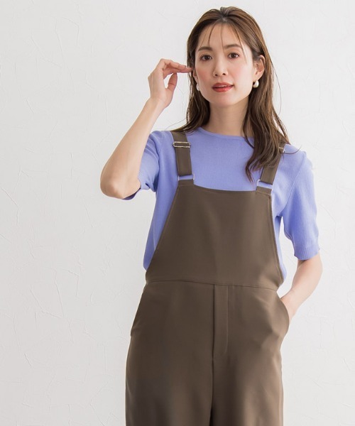 Pierrot（ピエロ）の「ストレートサロペット（サロペット/オーバーオール・レディース・ブラック/カーキ/ネイビー・M/L）」の14枚目の写真