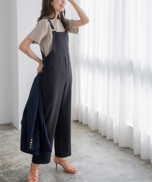 Pierrot（ピエロ）の「ストレートサロペット（サロペット/オーバーオール・レディース・ブラック/カーキ/ネイビー・M/L）」の17枚目の写真