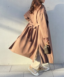 Meli rich | ベルト付き。オーバーサイズロングガウンコート(チェスターコート)