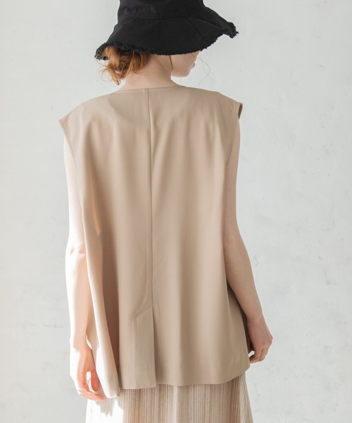 Crisp（クリスプ）の「ノーカラージレ（ベスト・レディース・ベージュ/ブラウン・FREE）」の8枚目の写真