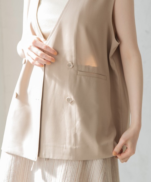 Crisp（クリスプ）の「ノーカラージレ（ベスト・レディース・ベージュ/ブラウン・FREE）」の10枚目の写真