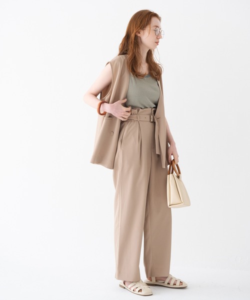 Crisp（クリスプ）の「ノーカラージレ（ベスト・レディース・ベージュ/ブラウン・FREE）」の11枚目の写真