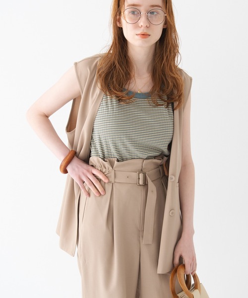 Crisp（クリスプ）の「ノーカラージレ（ベスト・レディース・ベージュ/ブラウン・FREE）」の14枚目の写真