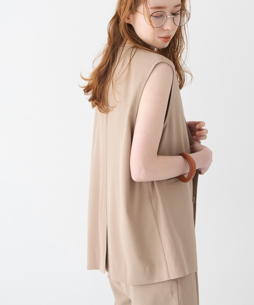Crisp（クリスプ）の「ノーカラージレ（ベスト・レディース・ベージュ/ブラウン・FREE）」の16枚目の写真